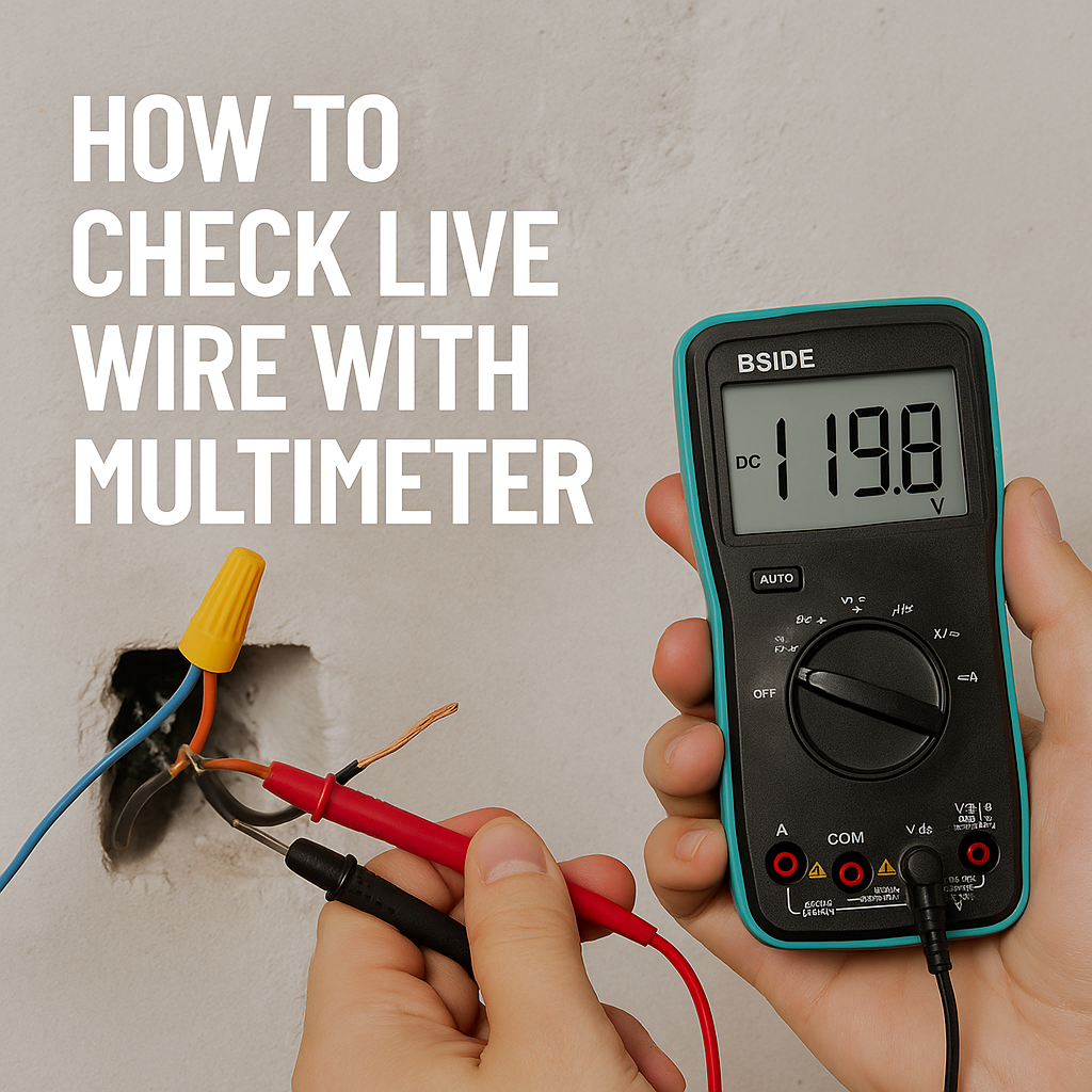 How to check live wire with multimeter