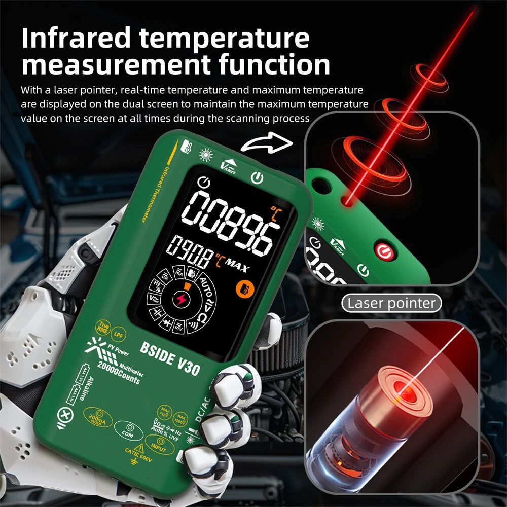 BSIDE V30 Digital Multimeter with Infrared Thermometer