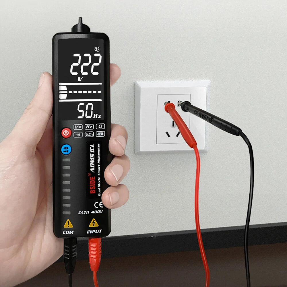BSIDE ADMS1CL Smart Digital Multimeter 2000 Counts Auto-Range Voltage Detector