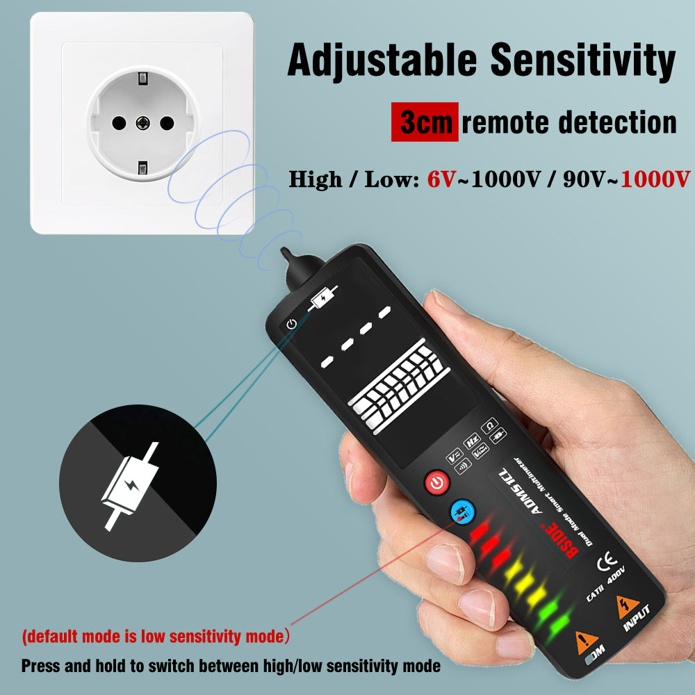 BSIDE ADMS1CL Smart Digital Multimeter 2000 Counts Auto-Range Voltage Detector