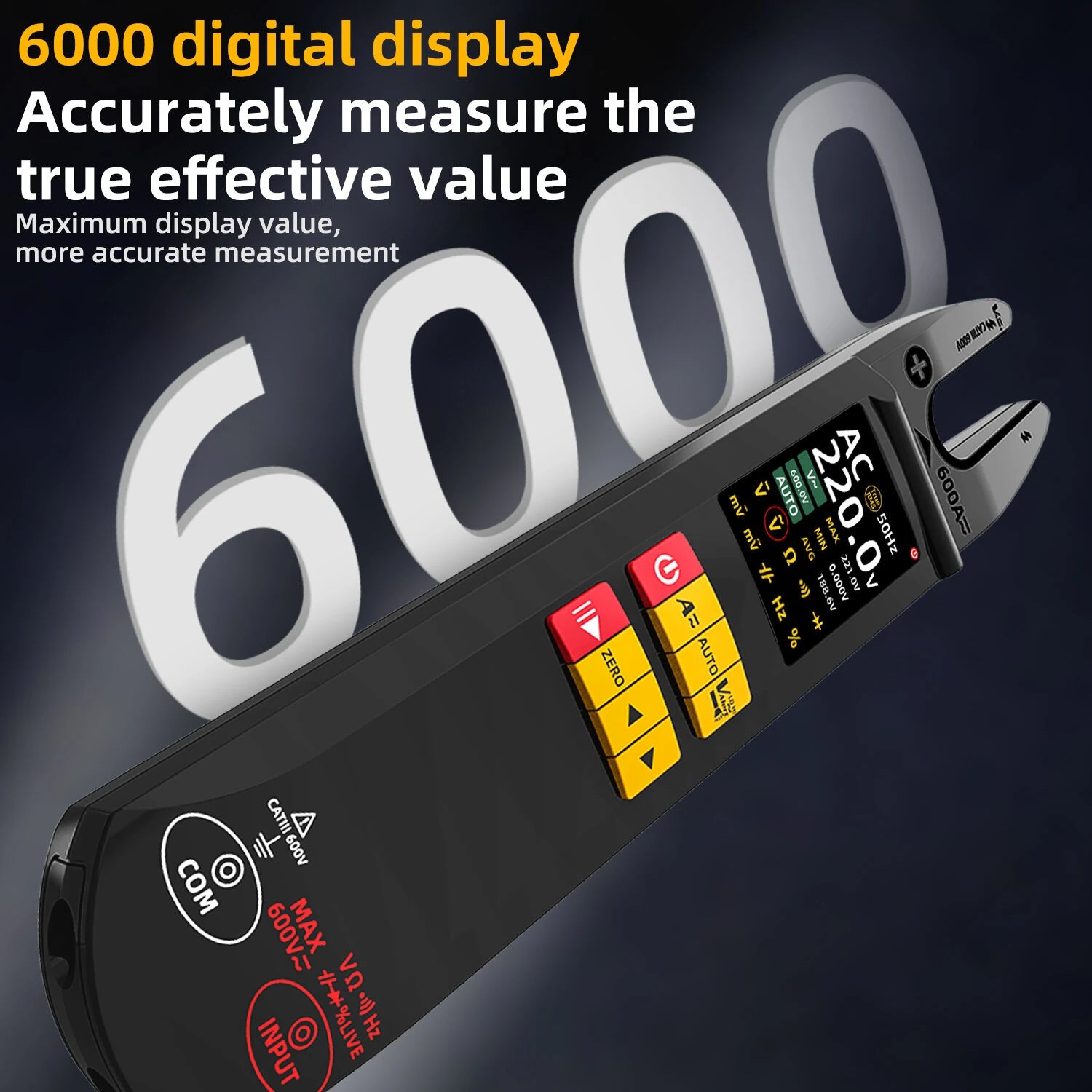 BSIDE U5 True RMS Digital Clamp Multimeter with TFT Screen & NCV Detection