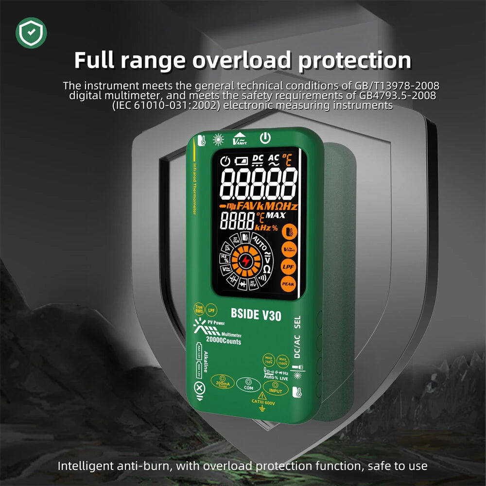 BSIDE V30 Digital Multimeter with Infrared Thermometer