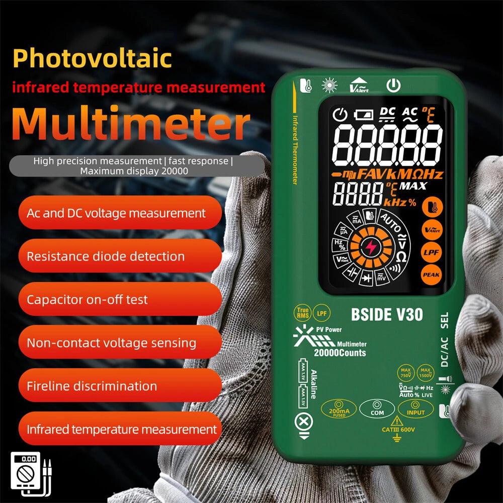 BSIDE V30 Digital Multimeter with Infrared Thermometer