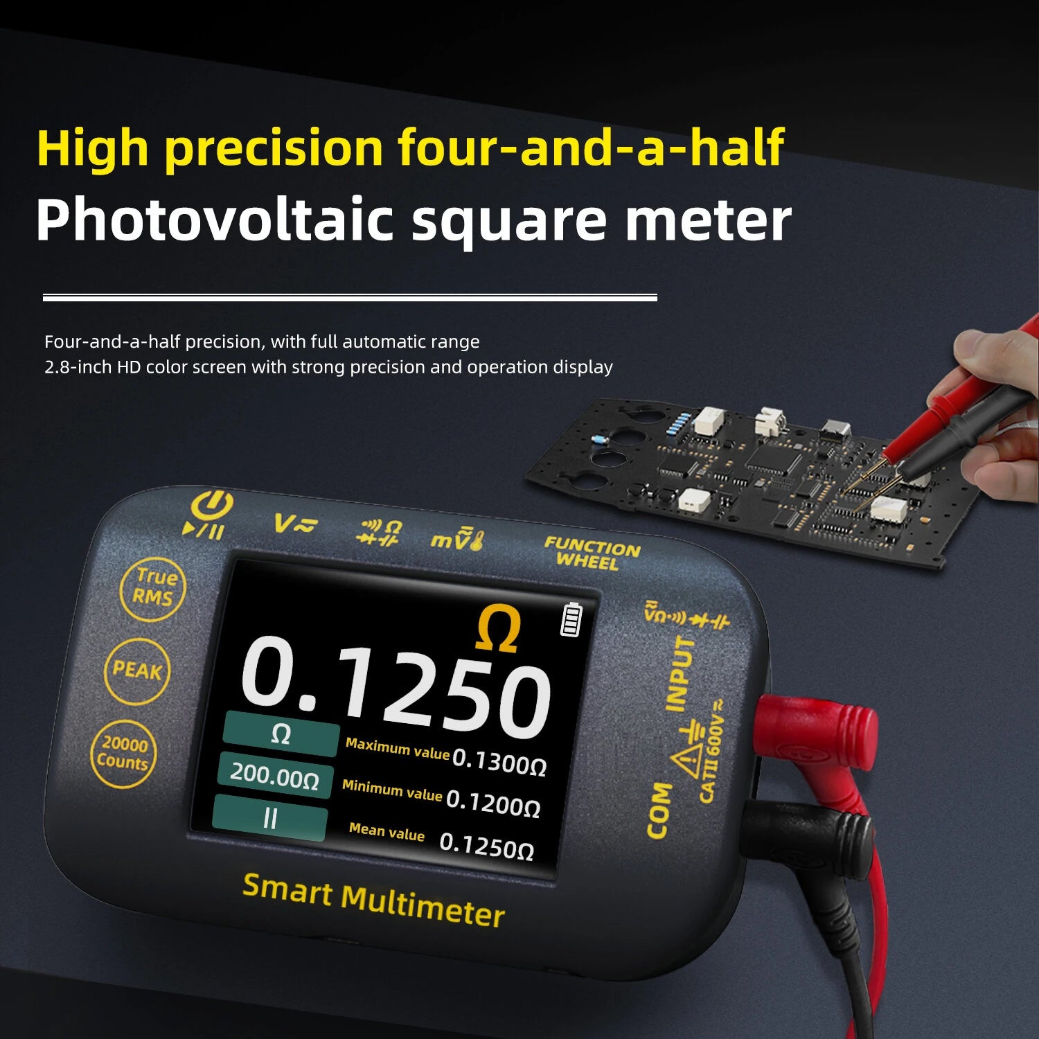 BSIDE S40 High Precision Digital Multimeter 2.8" TFT Screen 1000V DC 750V AC Test