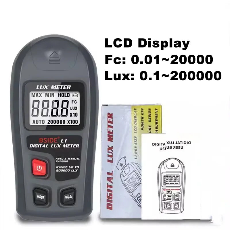 BSIDE L1 Digital Lux Meter with High Accuracy LCD
