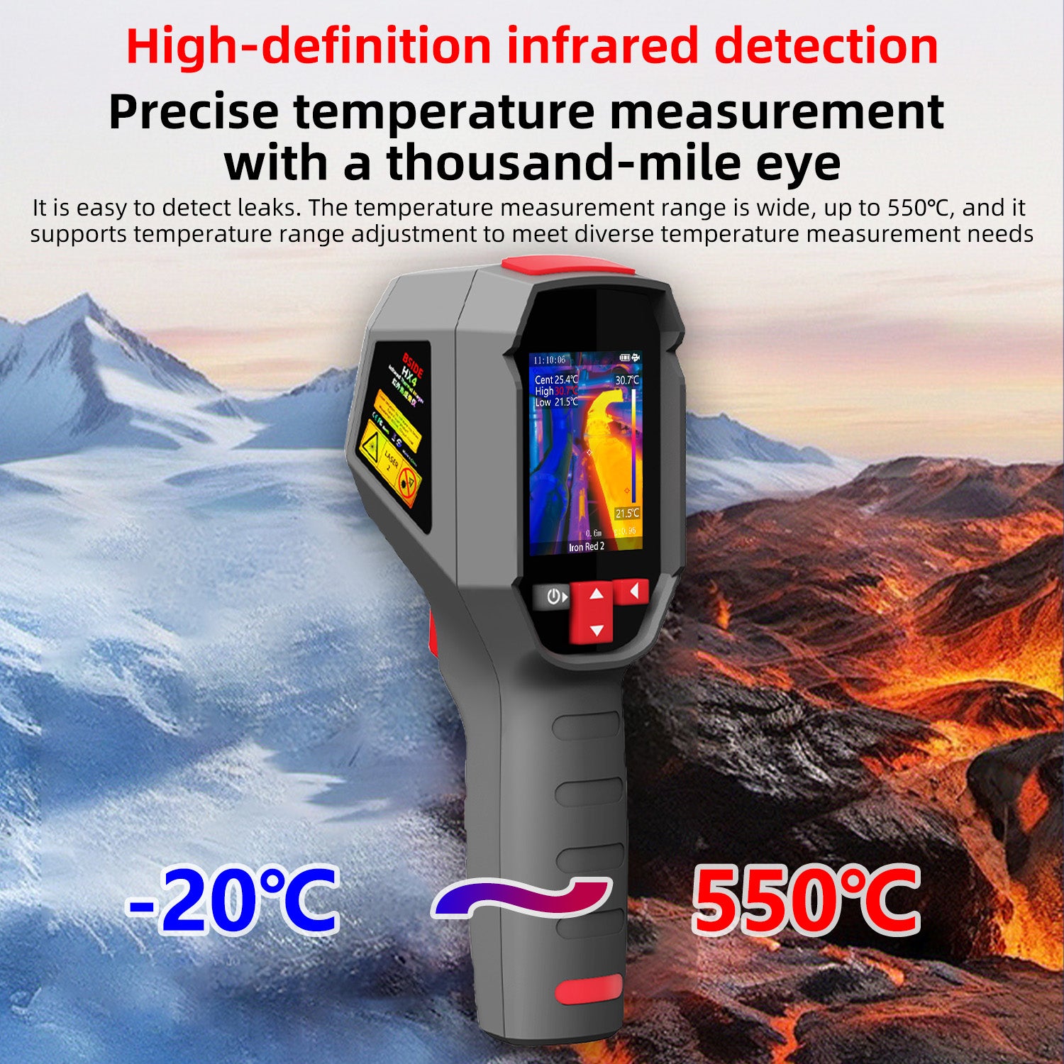 BSIDE HX4 Handheld Infrared Thermal Imager with Dual-Light Fusion for Floor Heating Inspection
