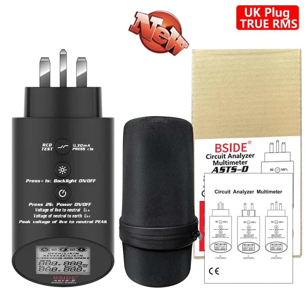 BSIDE ASTS Socket Tester with RCD/GFCI & Wiring Check