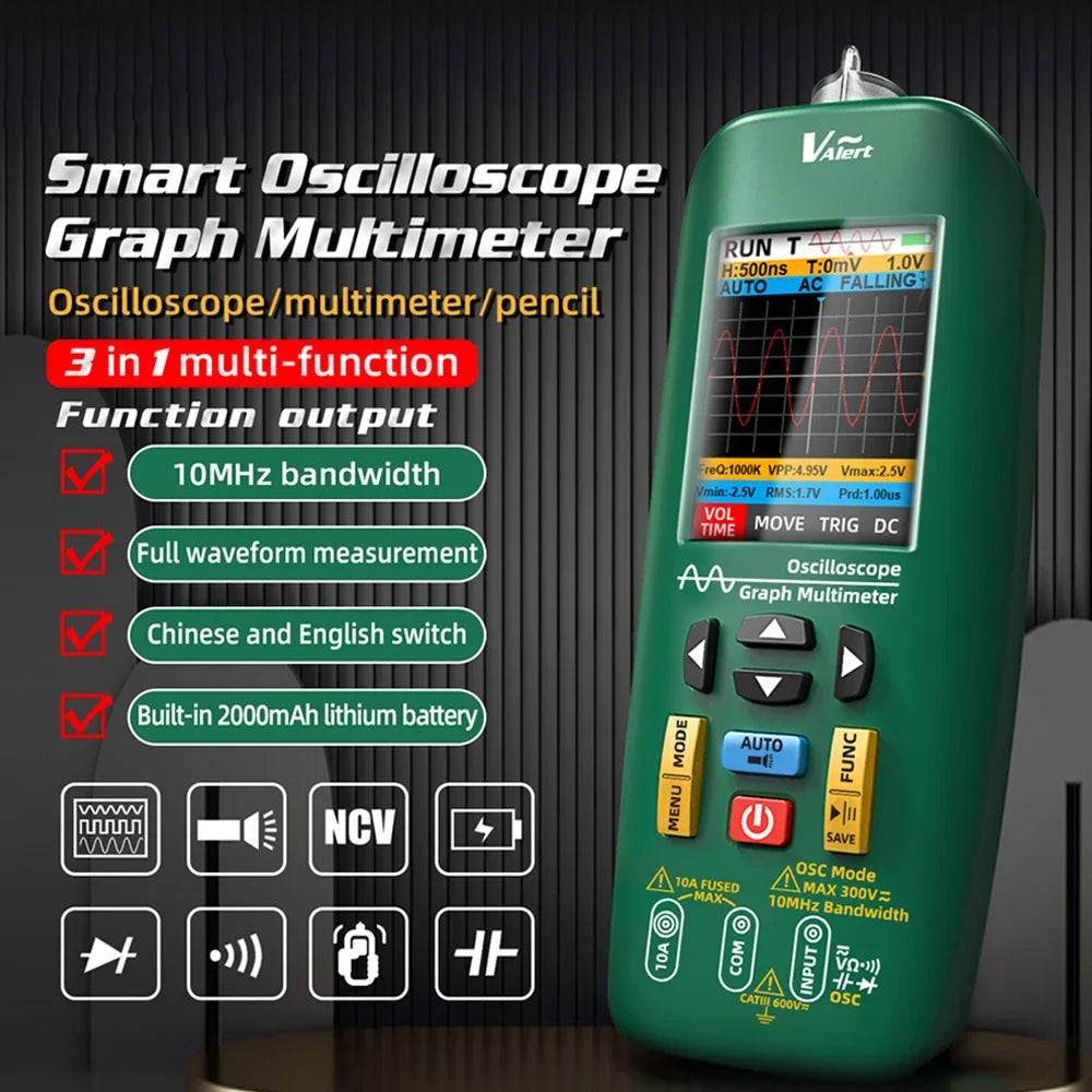 BSIDE O1 Handheld Oscilloscope Multimeter with DC/AC Test