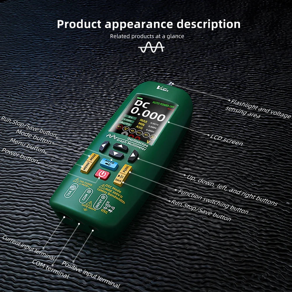 BSIDE O1 Handheld Oscilloscope Multimeter with DC/AC Test