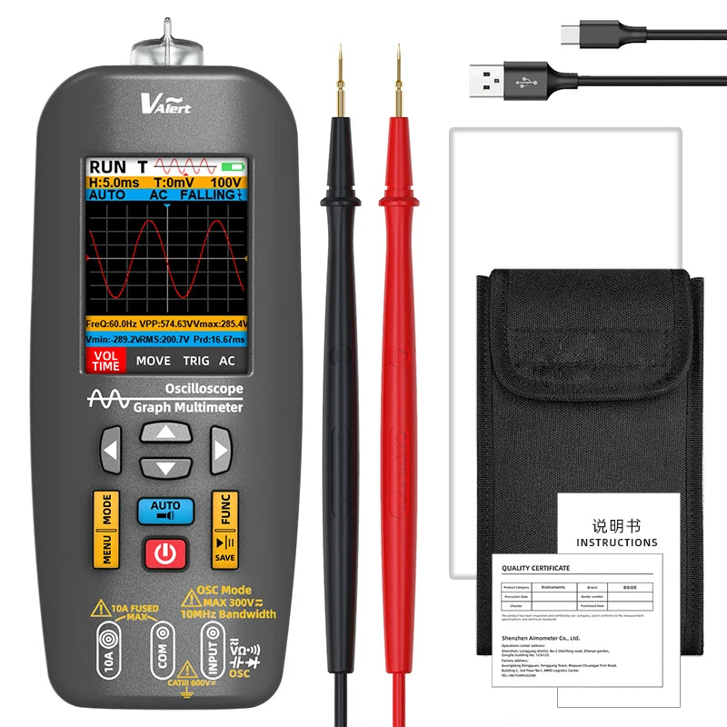 BSIDE O1 Handheld Oscilloscope Multimeter with DC/AC Test