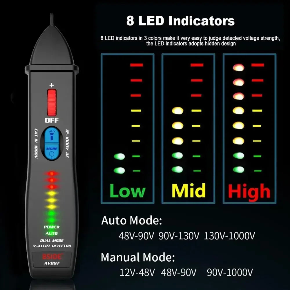 BSIDE AVD07 Non-Contact Voltage Tester with Wire Detection