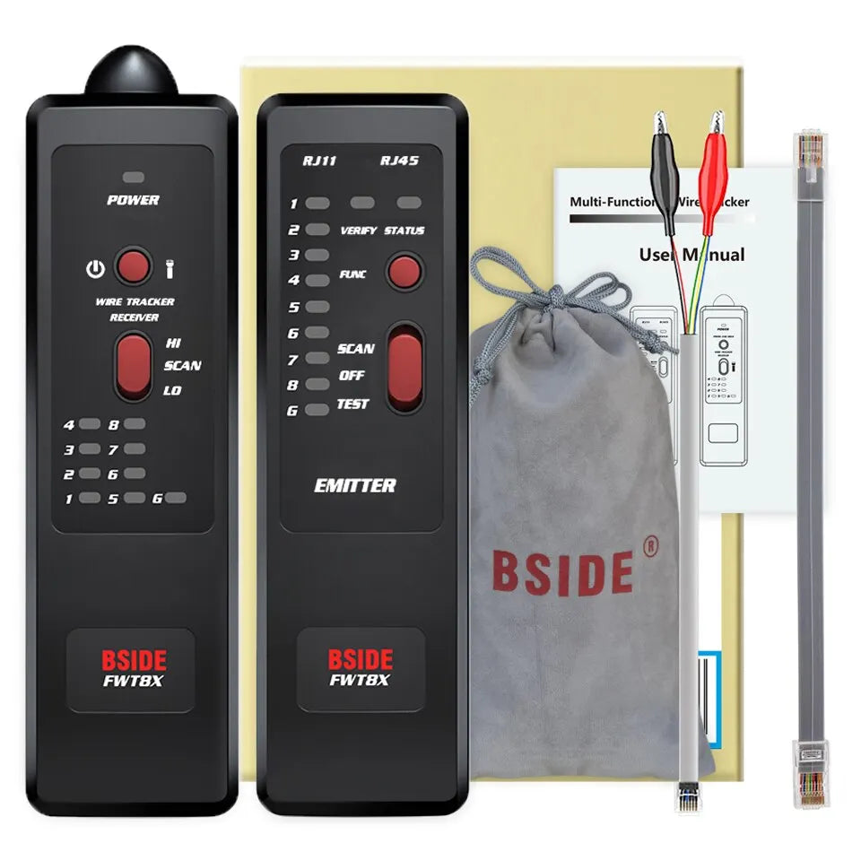BSIDE FWT8X Network Cable Tracker for RJ11/RJ45 & 60V Telecom Lines