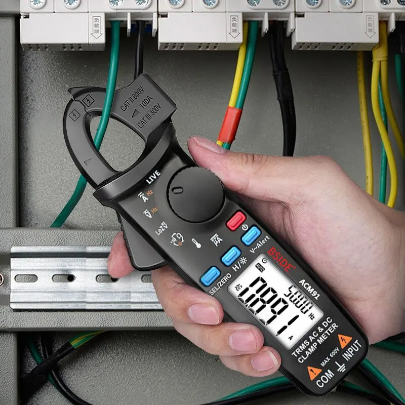 BSIDE ACM81/ACM91 Clamp Meter True RMS with 1mA Precision & Temp Test