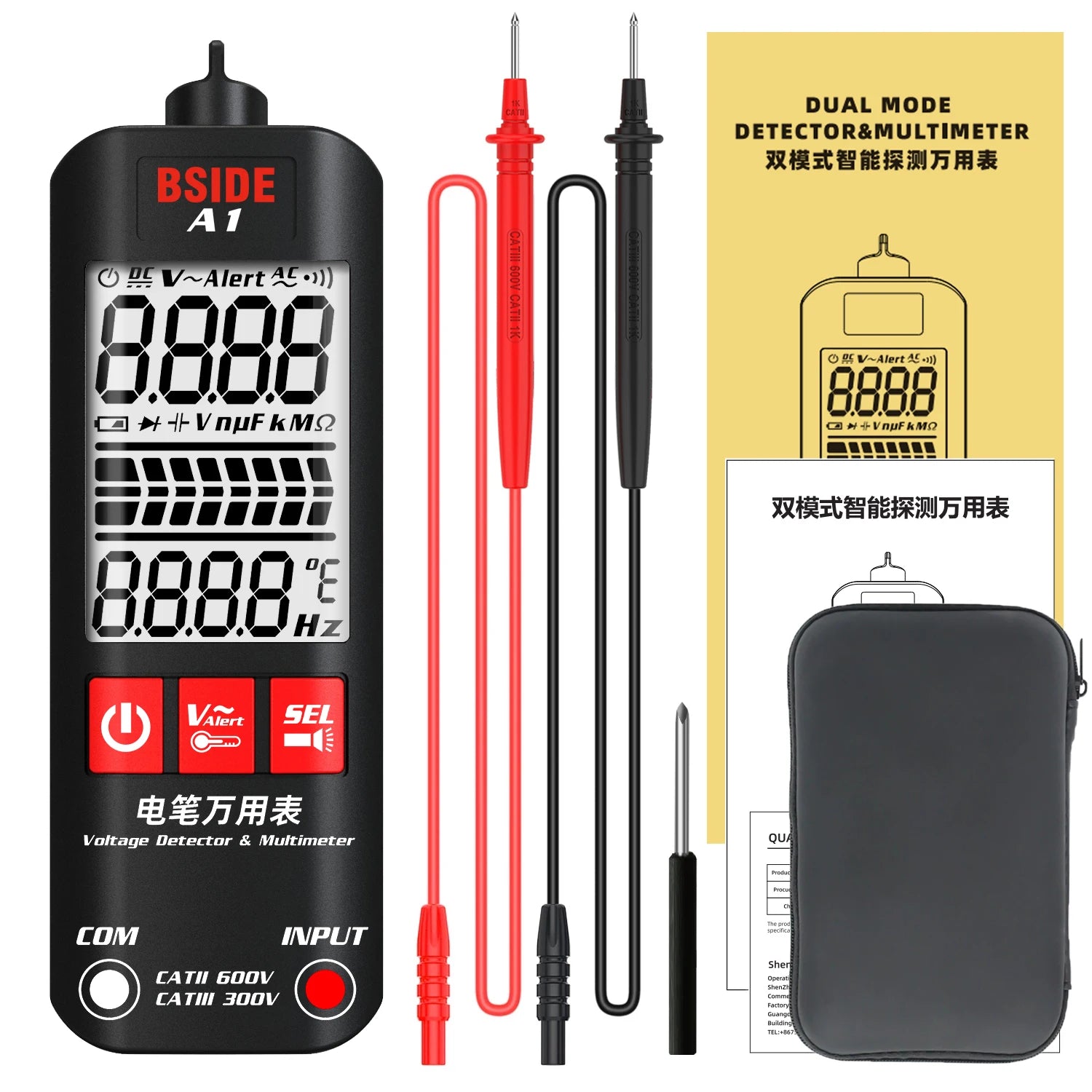 BSIDE A1 Non-Contact AC/DC Voltage Tester Pen