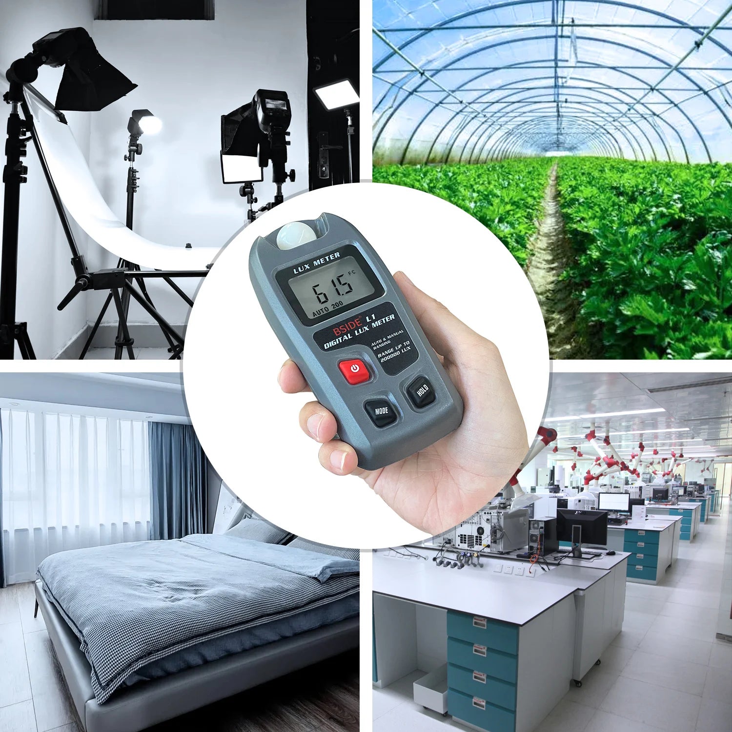 BSIDE L1 Digital Lux Meter with High Accuracy LCD