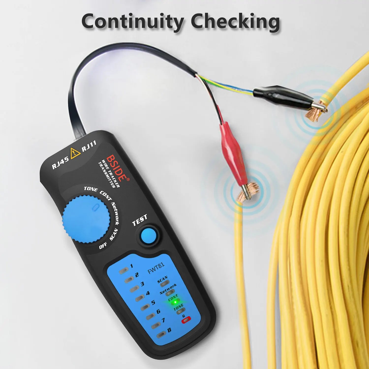 BSIDE FWT81 Network Cable Tracker and Wire Tester RJ11/RJ45
