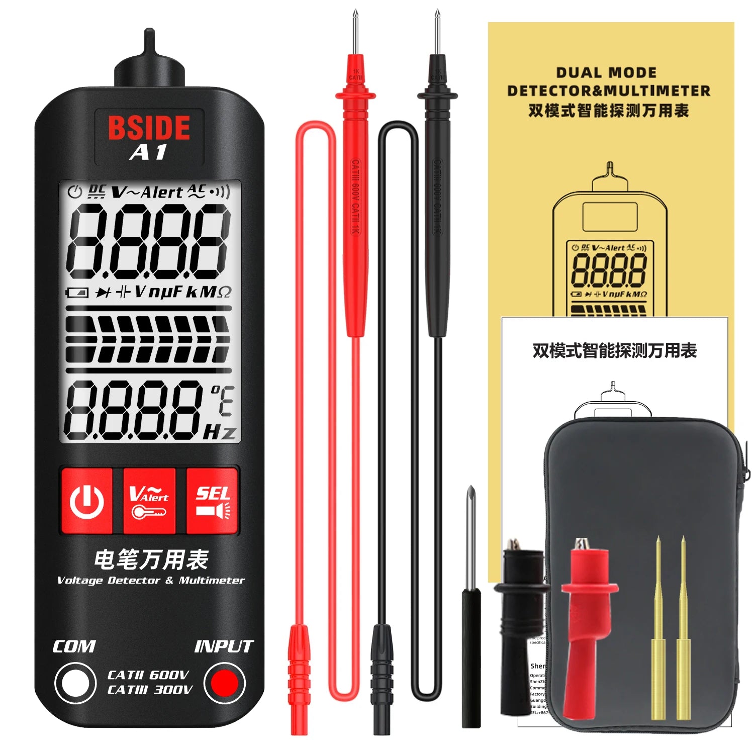 BSIDE A1 Non-Contact AC/DC Voltage Tester Pen