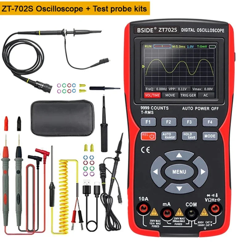 BSIDE ZT702S Handheld Oscilloscope Multimeter for Electricians