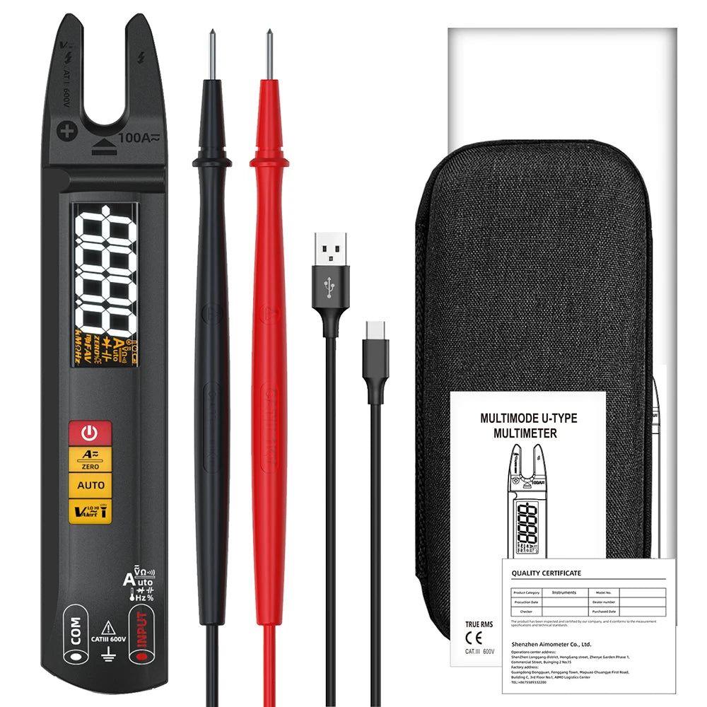 BSIDE U1 Clamp Meter 100A with T-RMS & OpenJaw Multimeter