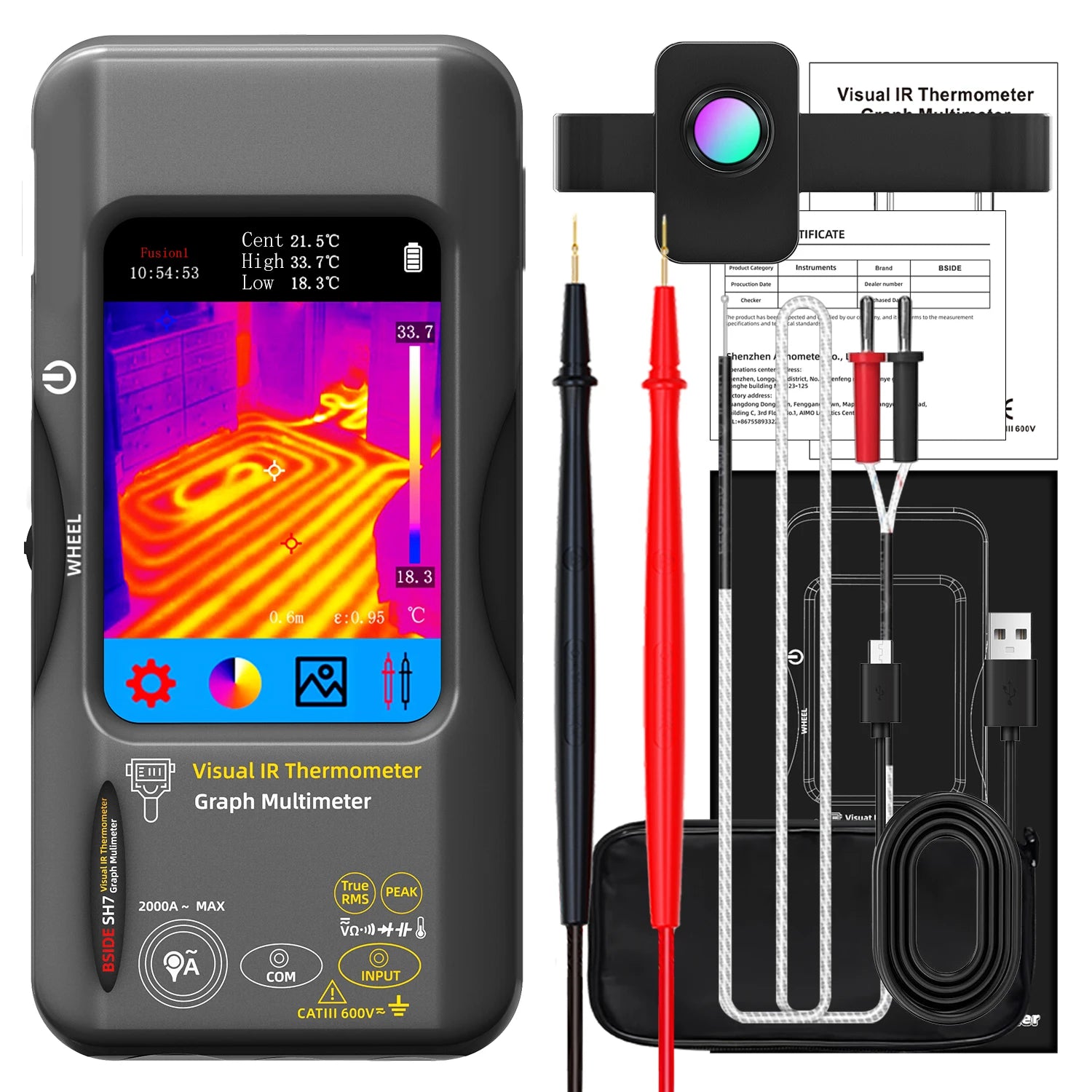 BSIDE SH7 Thermal Camera Multimeter