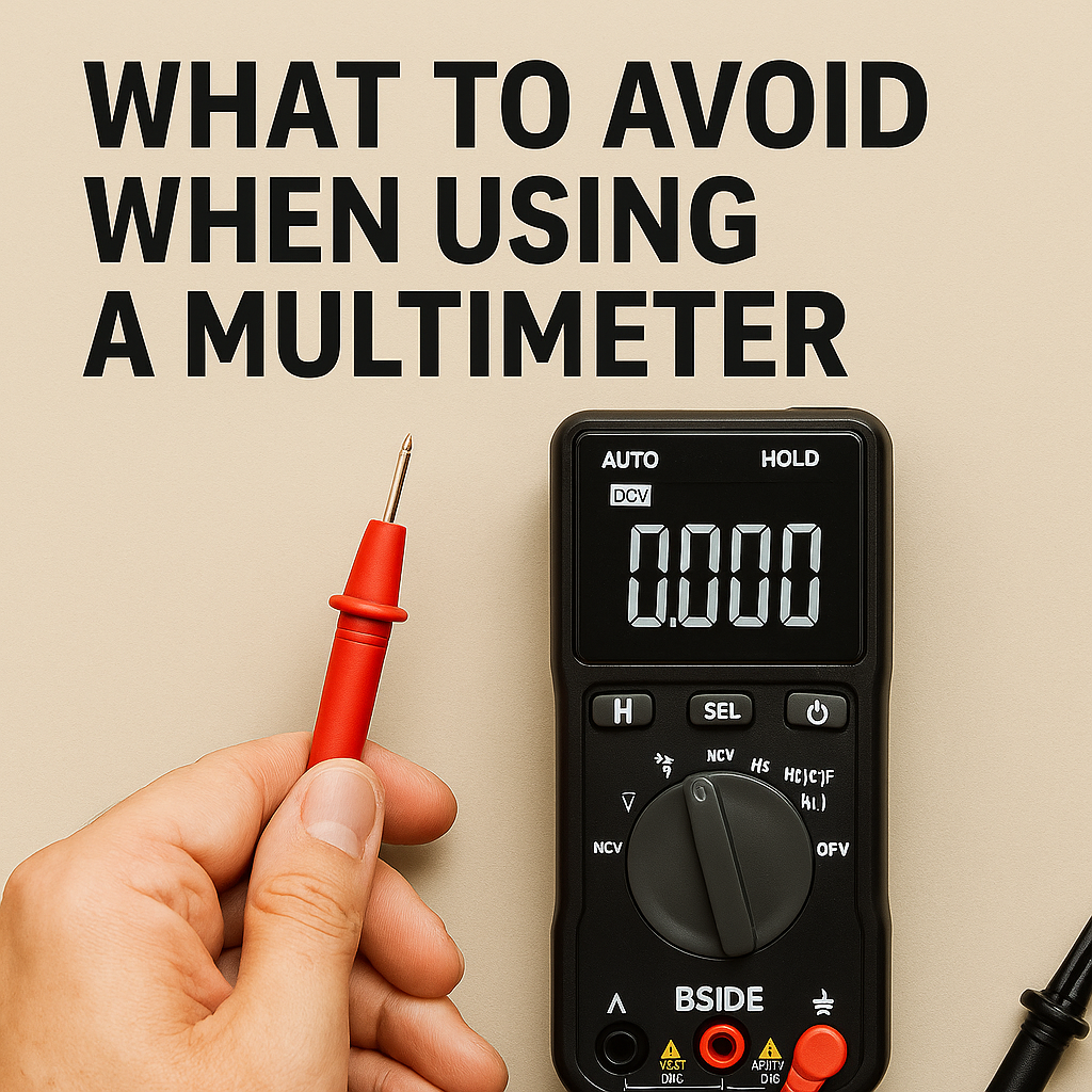 What to avoid when using a multimeter