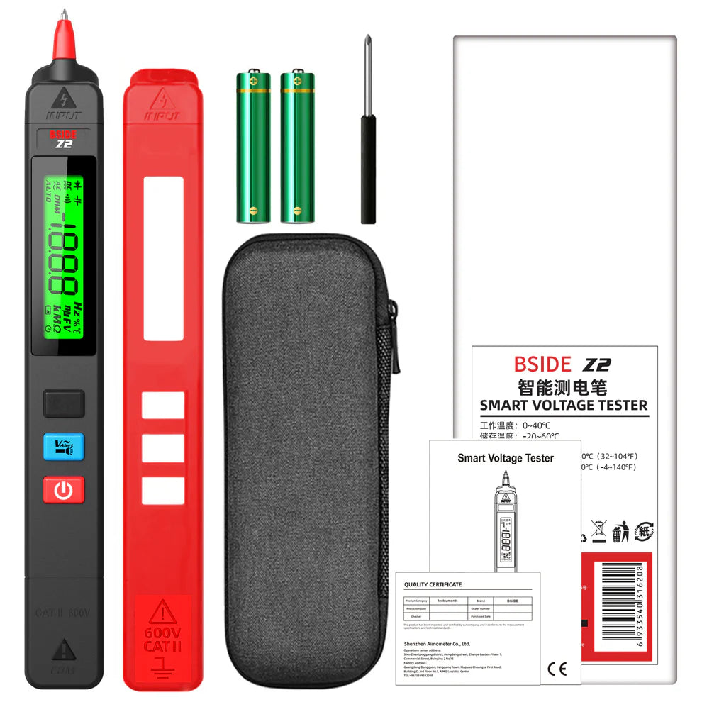 Stylo Testeur de Tension CA BSIDE Z2 avec Détection de Fuite
