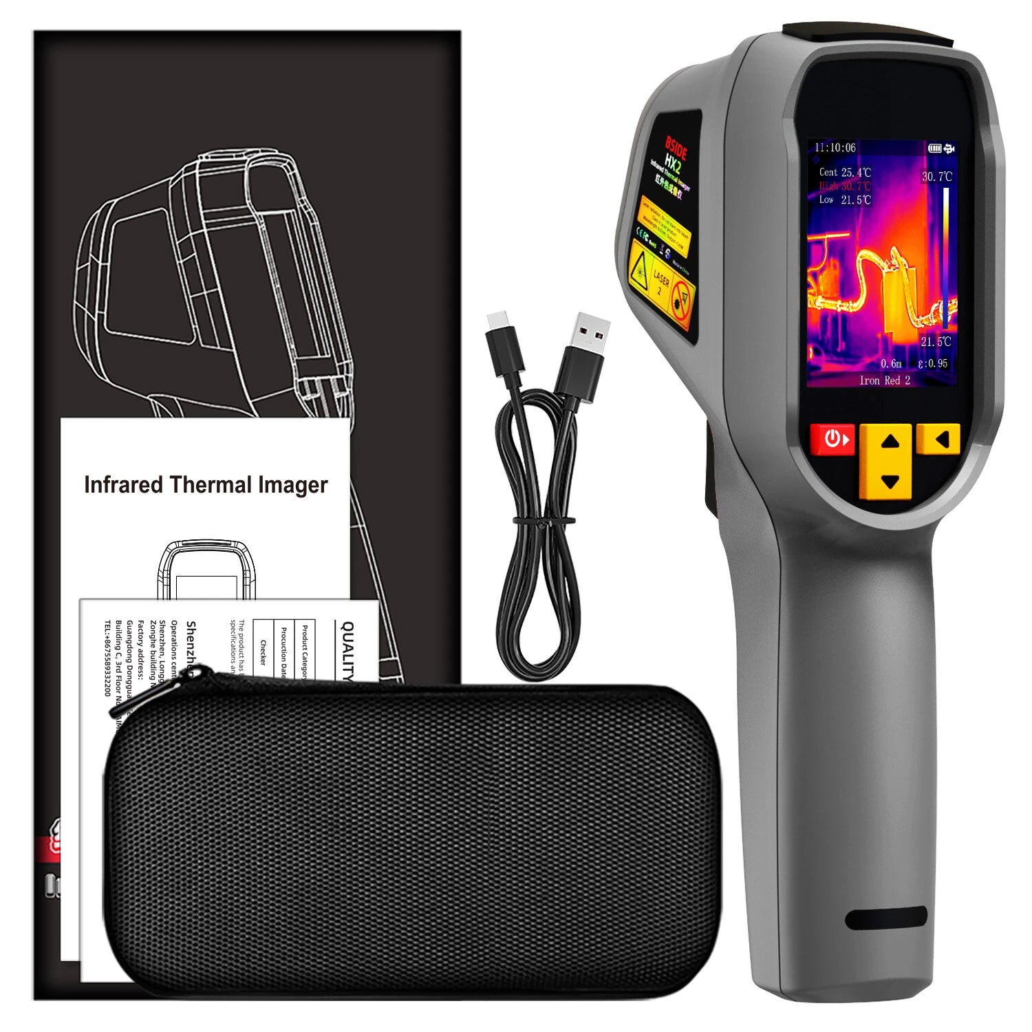 BSIDE HX2 Thermal Imaging Camera 240×320 Infrared Imager for PCB & Pipeline Detection
