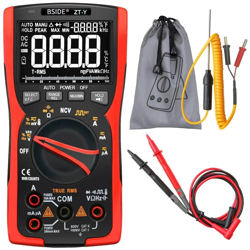 BSIDE ZT-Y True RMS Digital Multimeter 9999 Counts Auto-Range Tester