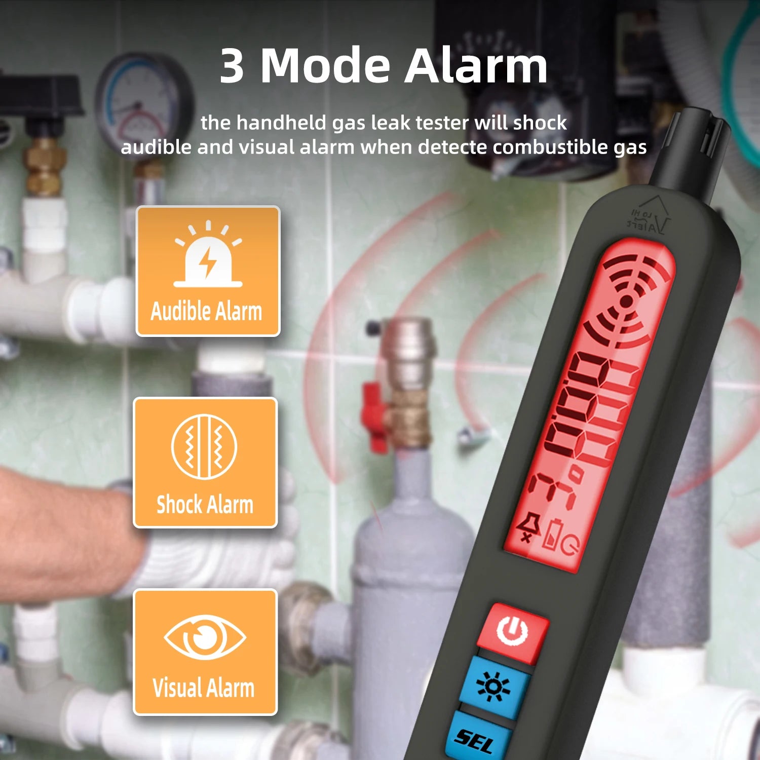 BSIDE G1 Rechargeable Gas Leak Tester – LPG, Methane, CO2, Alcohol
