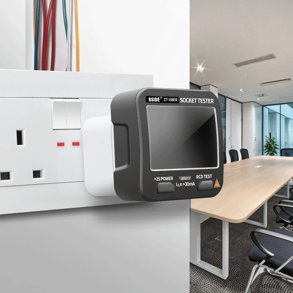 BSIDE ZT-E8 Socket & Outlet Tester with LCD Voltage Display