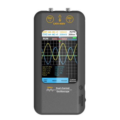 BSIDE O2 Dual Channel 50MHz Oscilloscope with Signal Generator