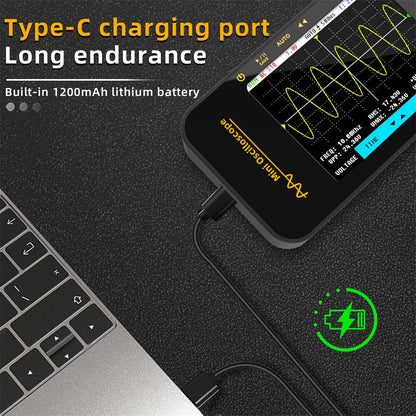 BSIDE OT3 Mini Handheld Oscilloscope 10MHz 48MSa/s with Probe