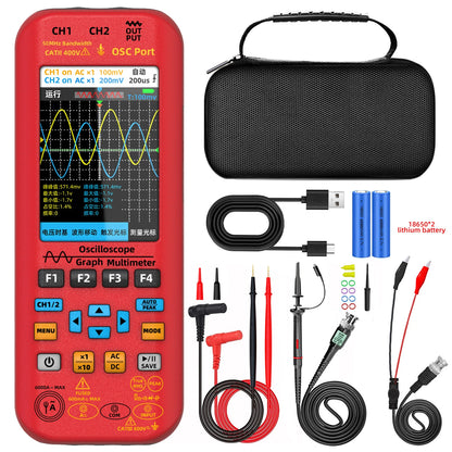 BSIDE O9 Dual Channel 50MHz Handheld Oscilloscope Multimeter Signal Generator