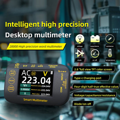 BSIDE S40 High Precision Digital Multimeter 2.8" TFT Screen 1000V DC 750V AC Test