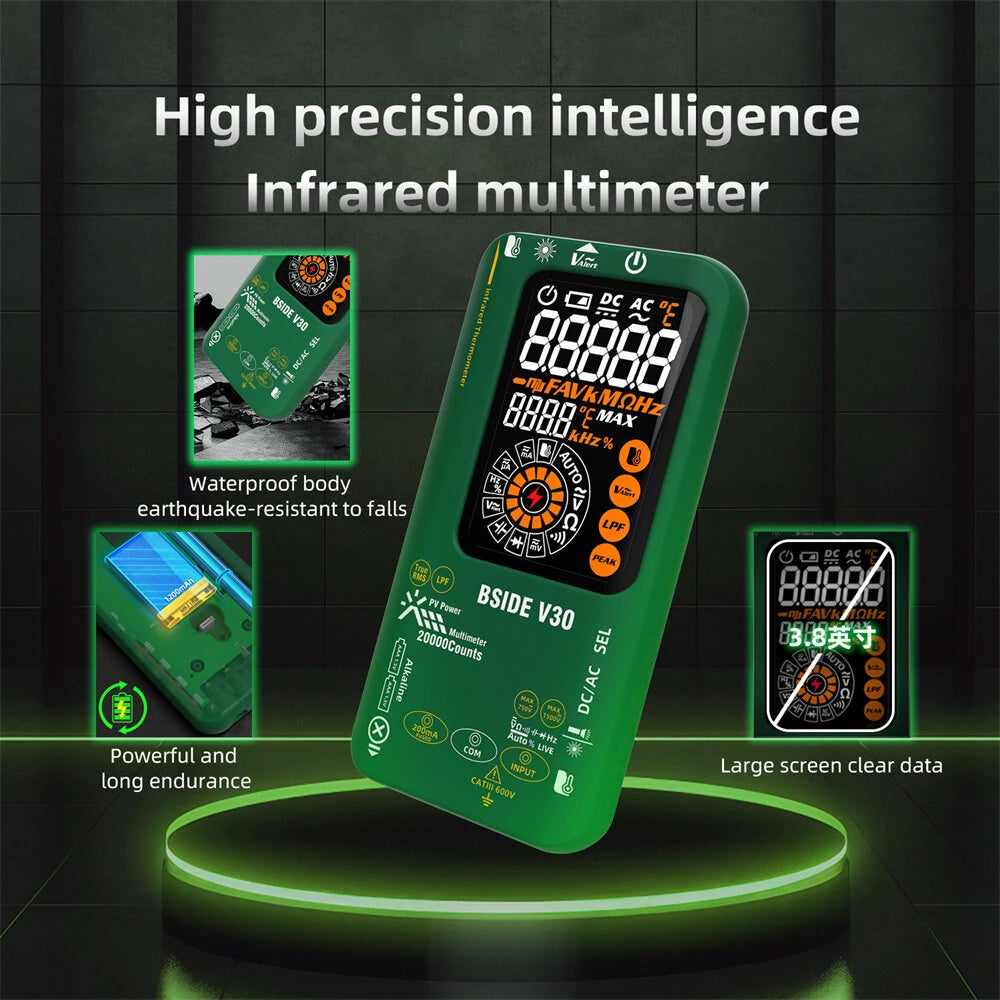 BSIDE V30 Digital Multimeter with Infrared Thermometer