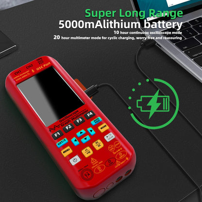 BSIDE O9 Dual Channel 50MHz Handheld Oscilloscope Multimeter Signal Generator