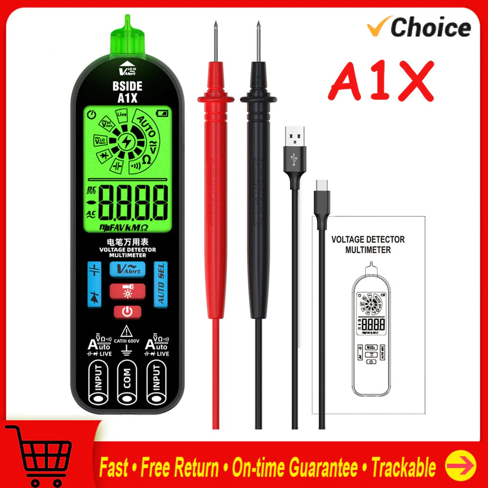 BSIDE A1X Digital Multimeter Pen with Voltage & Diode Test