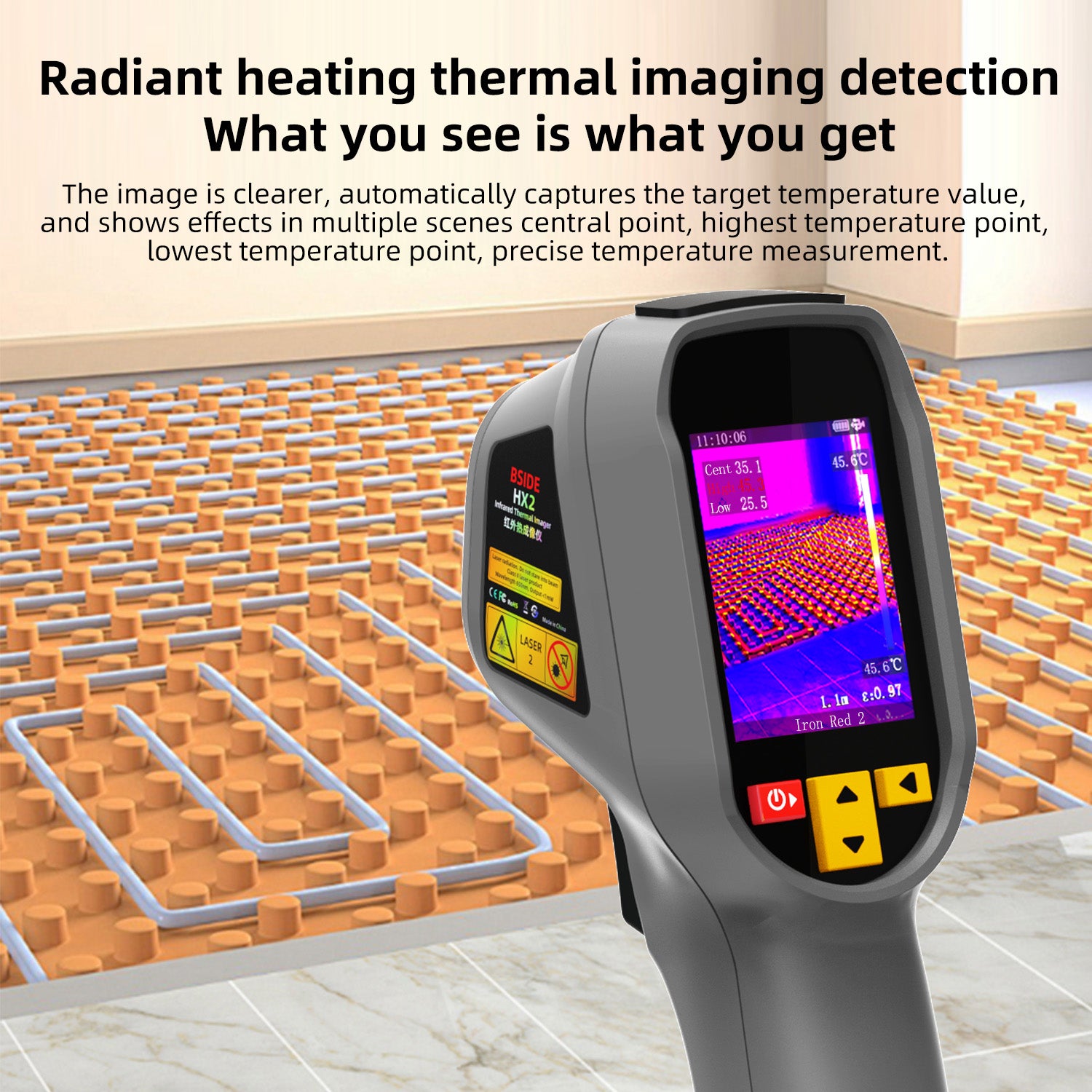 BSIDE HX2 Thermal Imaging Camera 240×320 Infrared Imager for PCB & Pipeline Detection