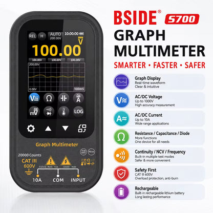 BSIDE S700 Smart Graphing Digital Multimeter