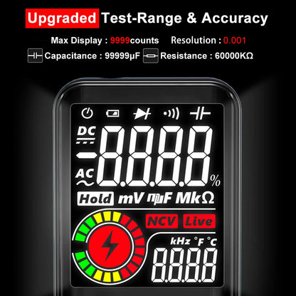 BSIDE S10 Smart Digital Multimeter - True RMS, Auto Range, AC/DC Voltage, Current, Resistance Tester