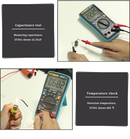 BSIDE ZT301 True RMS Digital Multimeter - Auto Range, High Precision Tester