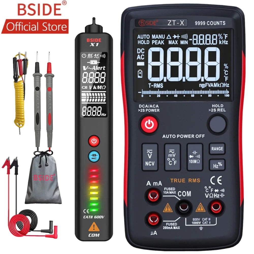 BSIDE ZT-X True RMS Multimeter with Triple Display & Temp Test