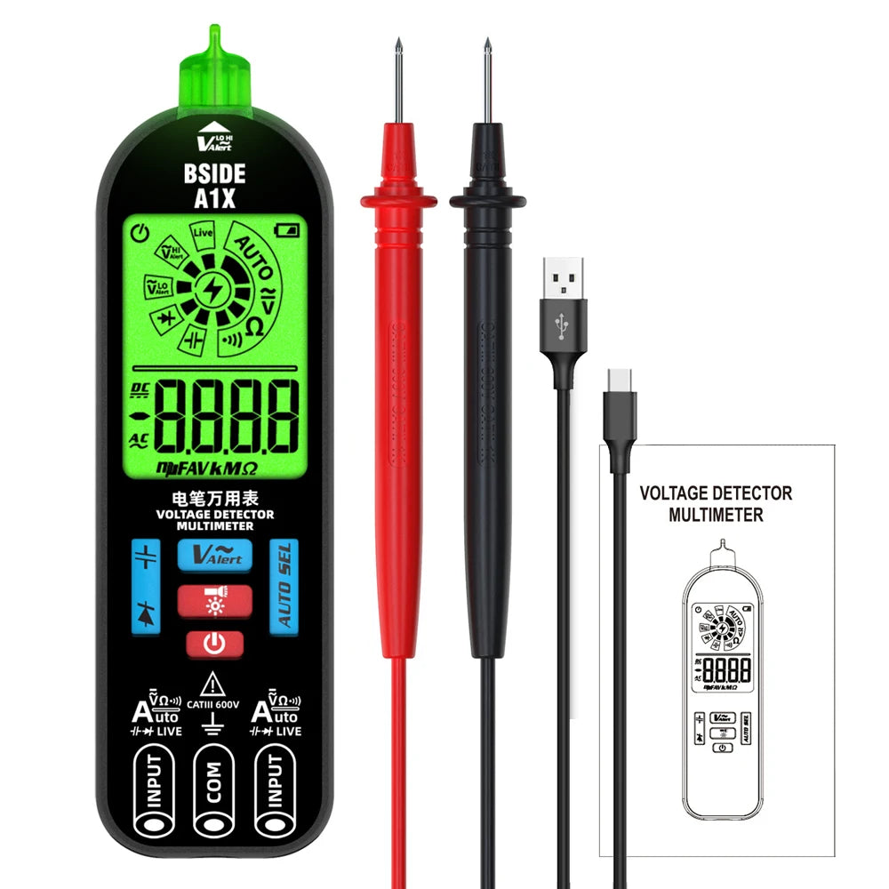 BSIDE A1X Digital Multimeter Pen with Voltage & Diode Test