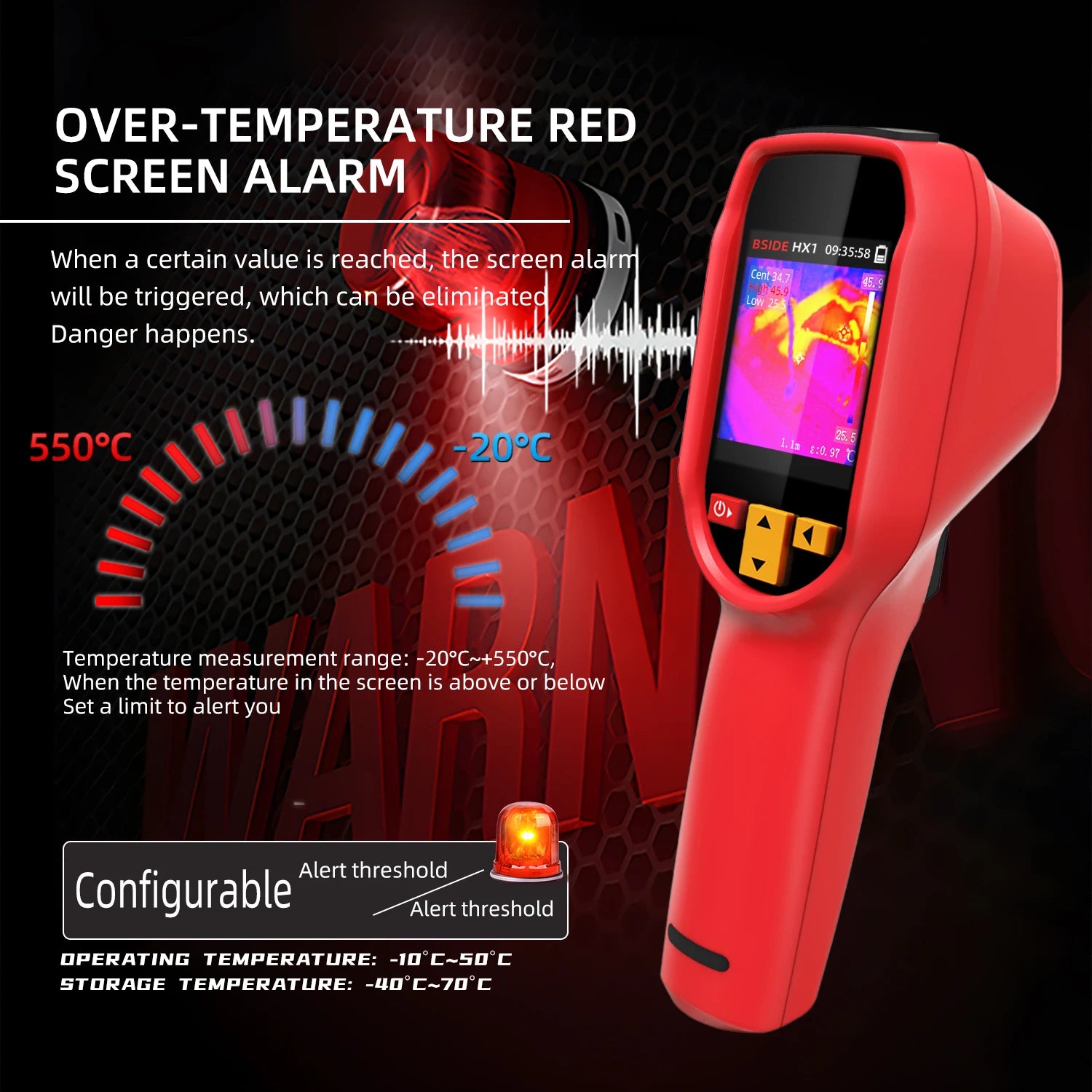 BSIDE HX1 Thermal Imaging Camera -20~550°C with PC Software