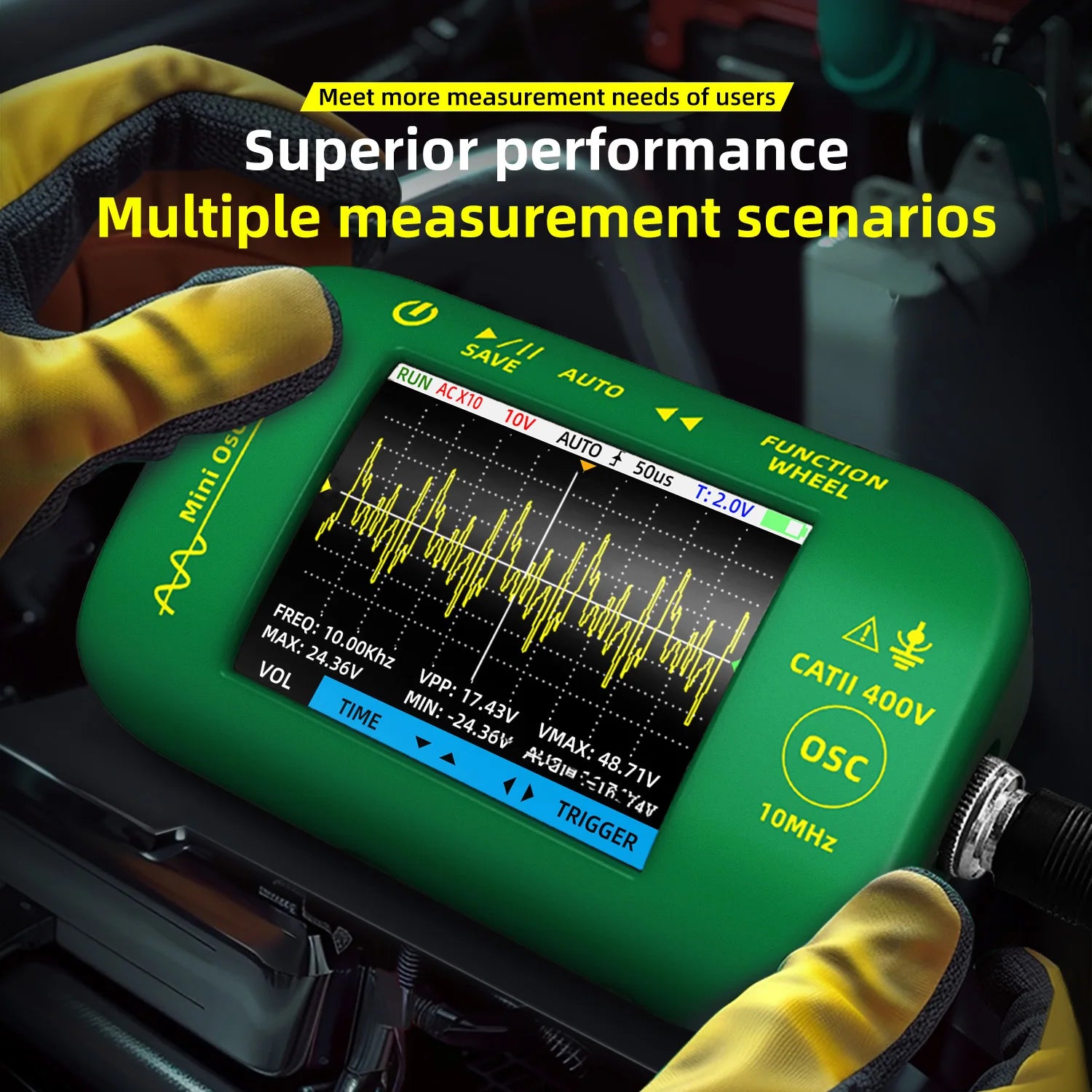BSIDE OT2 Handheld Oscilloscope 10MHz for Electronics Repair