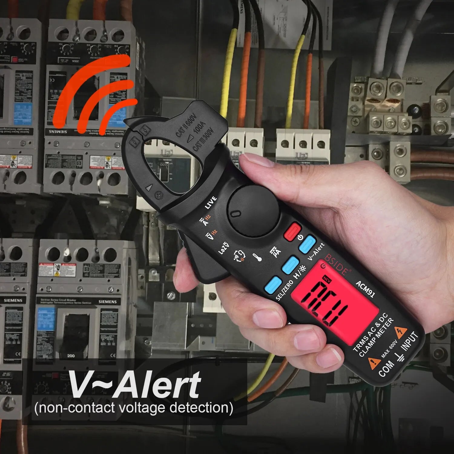 BSIDE Clamp Meter True RMS with 1mA Precision & Temp Test