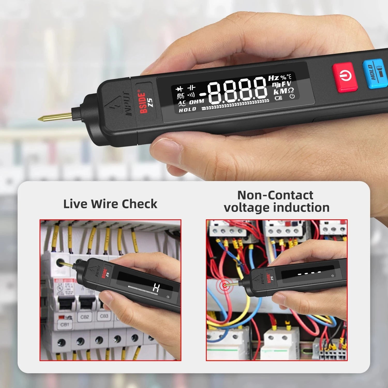 BSIDE Z5 True RMS Multimeter Pen with NCV & Diode Test