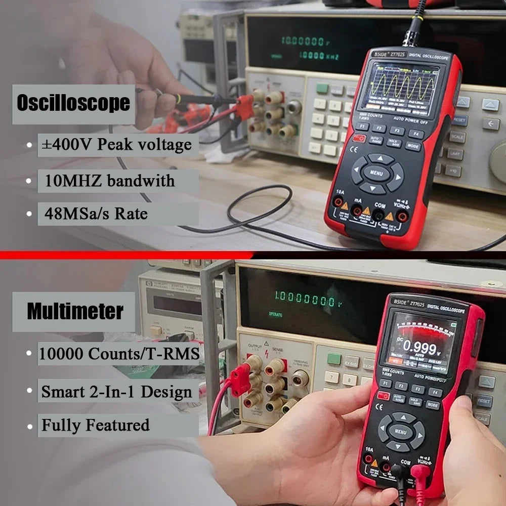 BSIDE ZT702S Handheld Oscilloscope Multimeter for Electricians