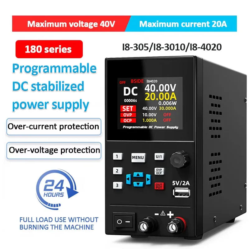 BSIDE I8 Programmable DC Power Supply 30V 10A Bench Unit