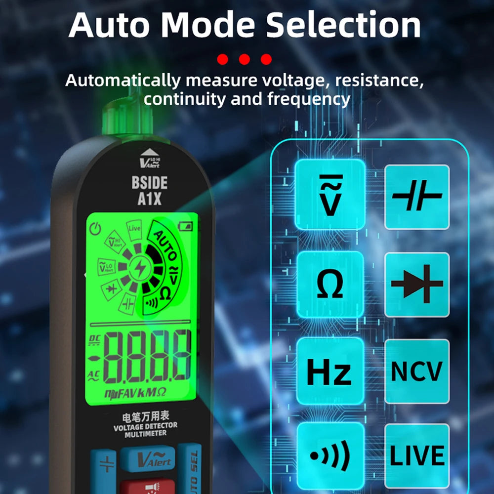 BSIDE A1X Digital Multimeter Pen with Voltage & Diode Test